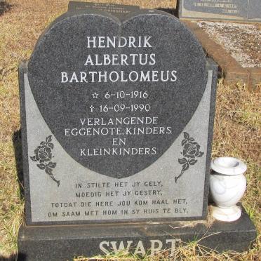 SWART Hendrik Albertus Bartholomeus 1916-1990