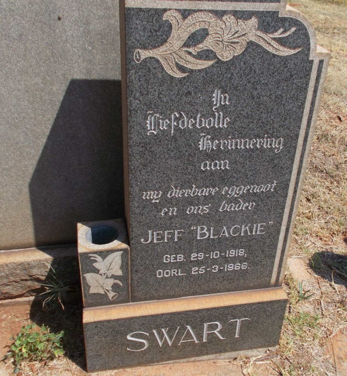 SWART Jeff 1918-1966