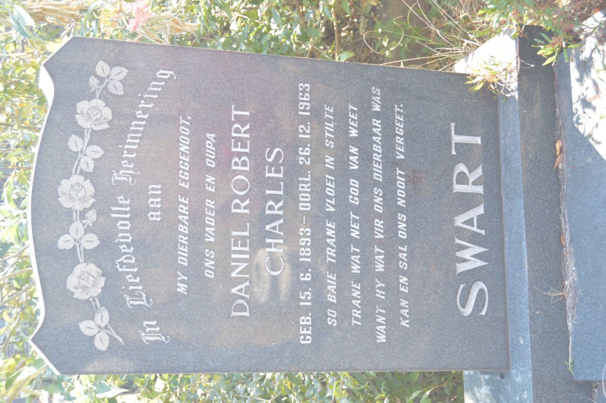 SWART Daniel Robert Charles 1893-1963