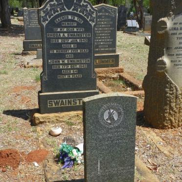 SWAINSTON John W. -1943 &amp; Rhoda A. -1943