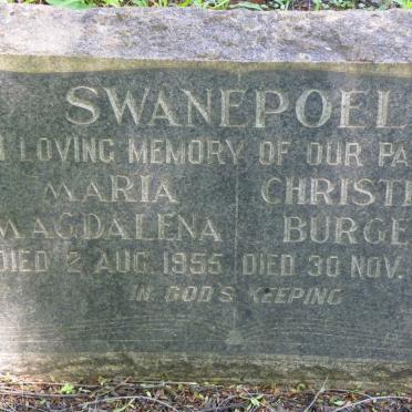 SWANEPOEL Christian Burger -1942 &amp; Maria Magdalena -1955