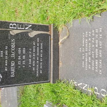 SWANEPOEL Barend Jacobus 1924-1995