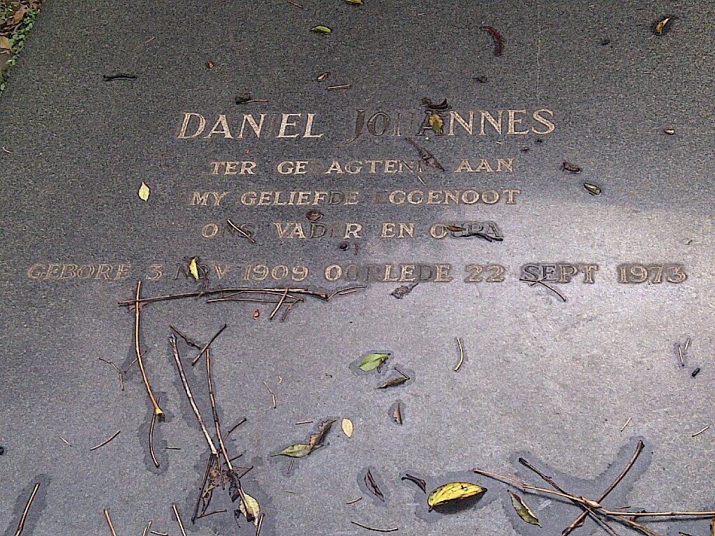 SWANEPOEL Daniel Johannes 1909-1973