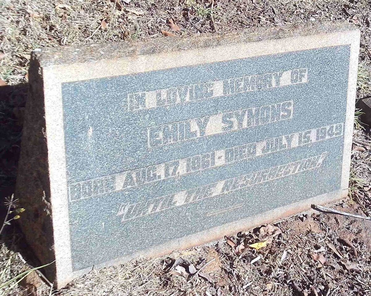 SYMONS Emily 1861-1949