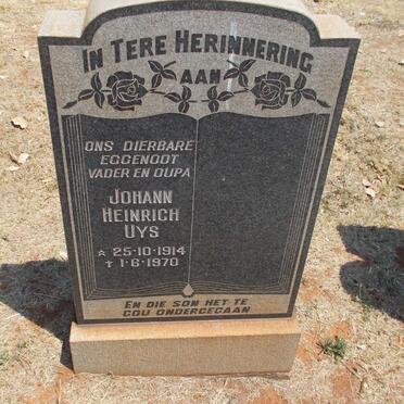 UYS Johann Heinrich 1914-1970