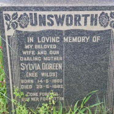 UNSWORTH Sylvia Doreen nee WILDS 1905-1962