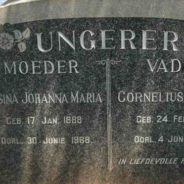 UNGERER Cornelius Pieter 1887-1966 &amp; Gesina Johanna Maria 1888-1968