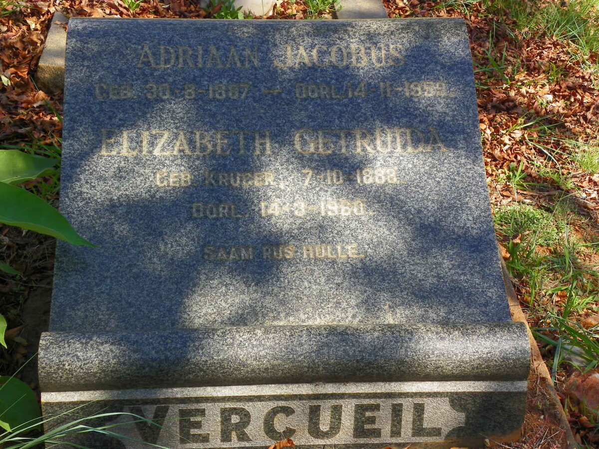 VERCUEIL Elizabeth Getruida 1888-1960