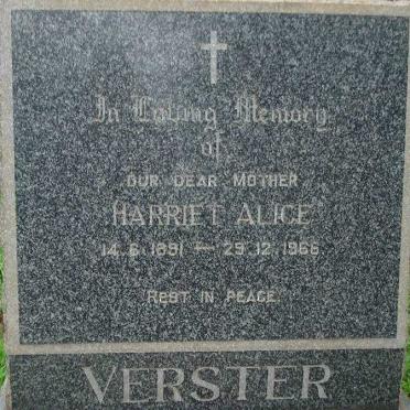 VERSTER Harriet Alice 1891-1966