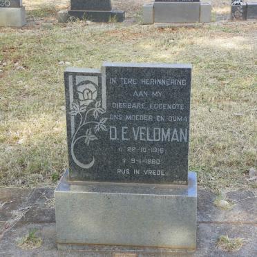 VELDMAN D.E. 1916-1980