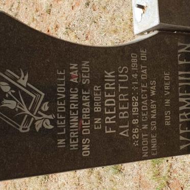 VERMEULEN Frederik Albertus 1962-1980