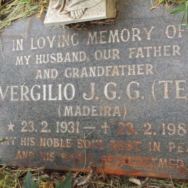 VERGILIO J.G.G. 1931-1989