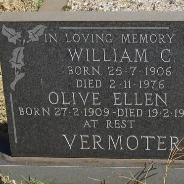 VERMOTER William C. 1906-1976 &amp; Olive Ellen 1909-1979