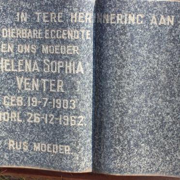 VENTER Helena Sophia 1903-1962