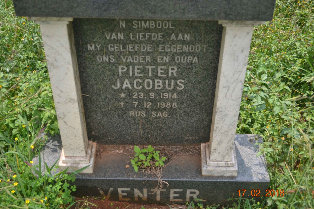 VENTER Pieter Jacobus 1914-1988