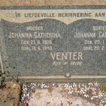 VENTER Johanna Catherina 1879-1948 :: VENTER Johanna Catherina 1906-1950