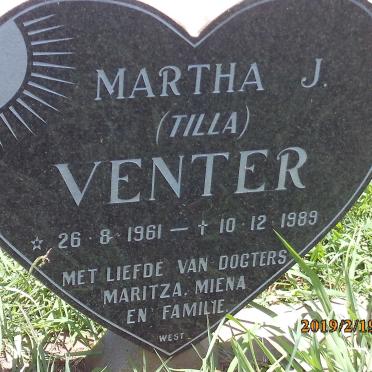VENTER Martha J. 1961-1989