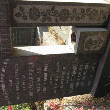 VIVIERS Christiaan Pieter 1912-1962 &amp; Maria Petronella 1912-1993
