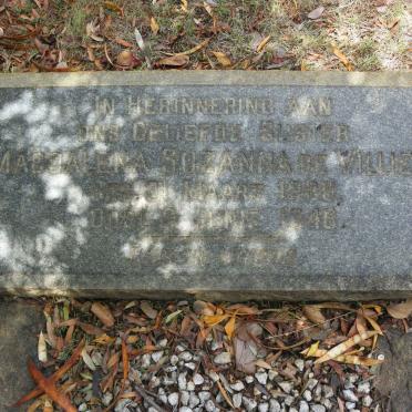 VILLIERS Magdalena Suzanna, de 1880-1946