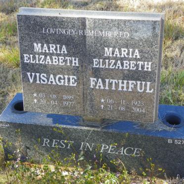 VISAGIE Maria Elizabeth 1895-1977 :: FAITHFULL Maria Elizabeth 1923-2004