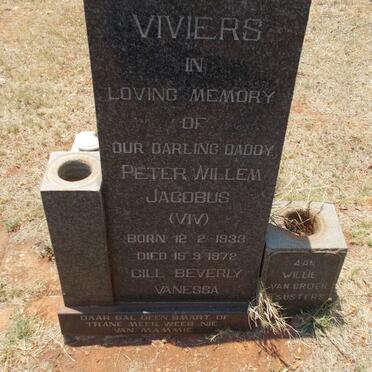 VIVIERS Peter Willem Jacobus 1933-1972