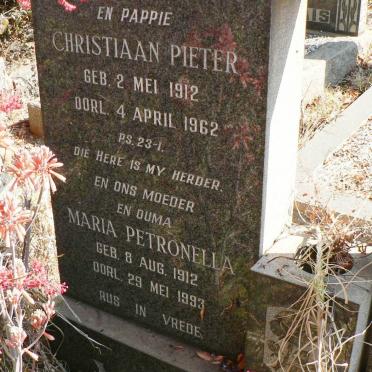 VIVIER Christiaan Pieter 1912-1962 &amp; Maria Petronella 1912-1993
