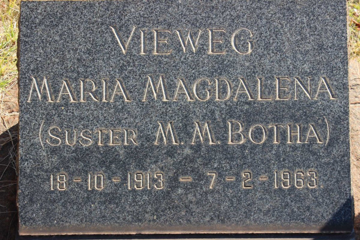 VIEWEG Maria Magdalena 1913-1963
