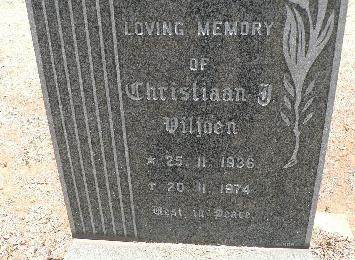 VILJOEN Christiaan J. 1936-1974
