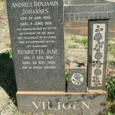 VILJOEN Andries Benjamin Johannes 1900-1955 &amp; Henrietta Jane 1904-1988
