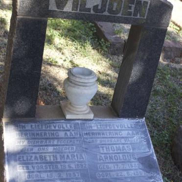VILJOEN Thomas Arnoldus 1888-1967 &amp; Elizabeth Maria VORSTER 1892-1957