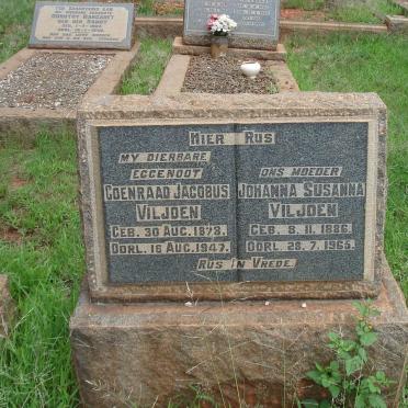 VILJOEN Coenraad Jacobus 1878-1947 &amp; Johanna Susanna 1886-1965