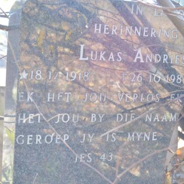 VISAGIE Lukas Andries 1918-1981