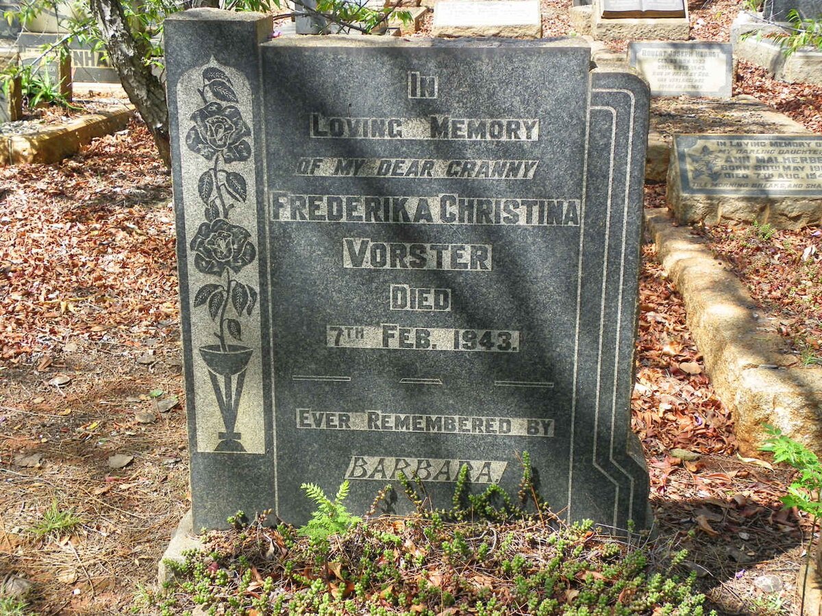 VORSTER Frederika Christina -1943