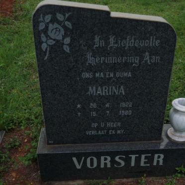 VORSTER Marina 1922-1990