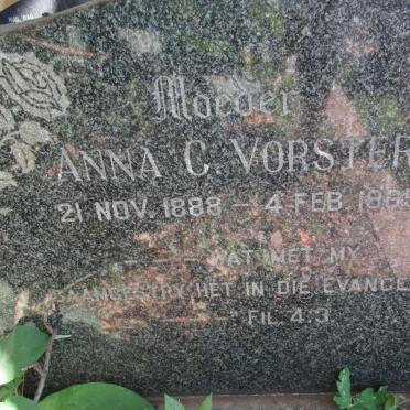 VORSTER Anna C. 1888-1965