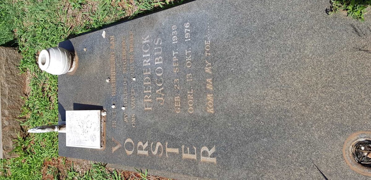 VORSTER Frederick Jacobus 1939-1976