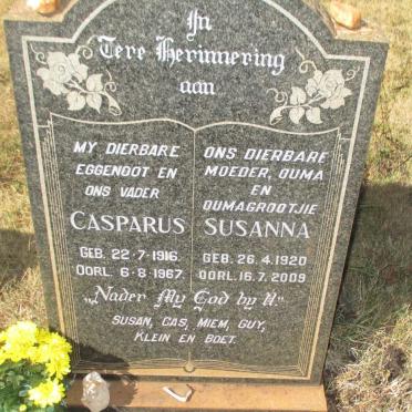 VORSTER Casparus 1916-1967 &amp; Susanna 1920-2009