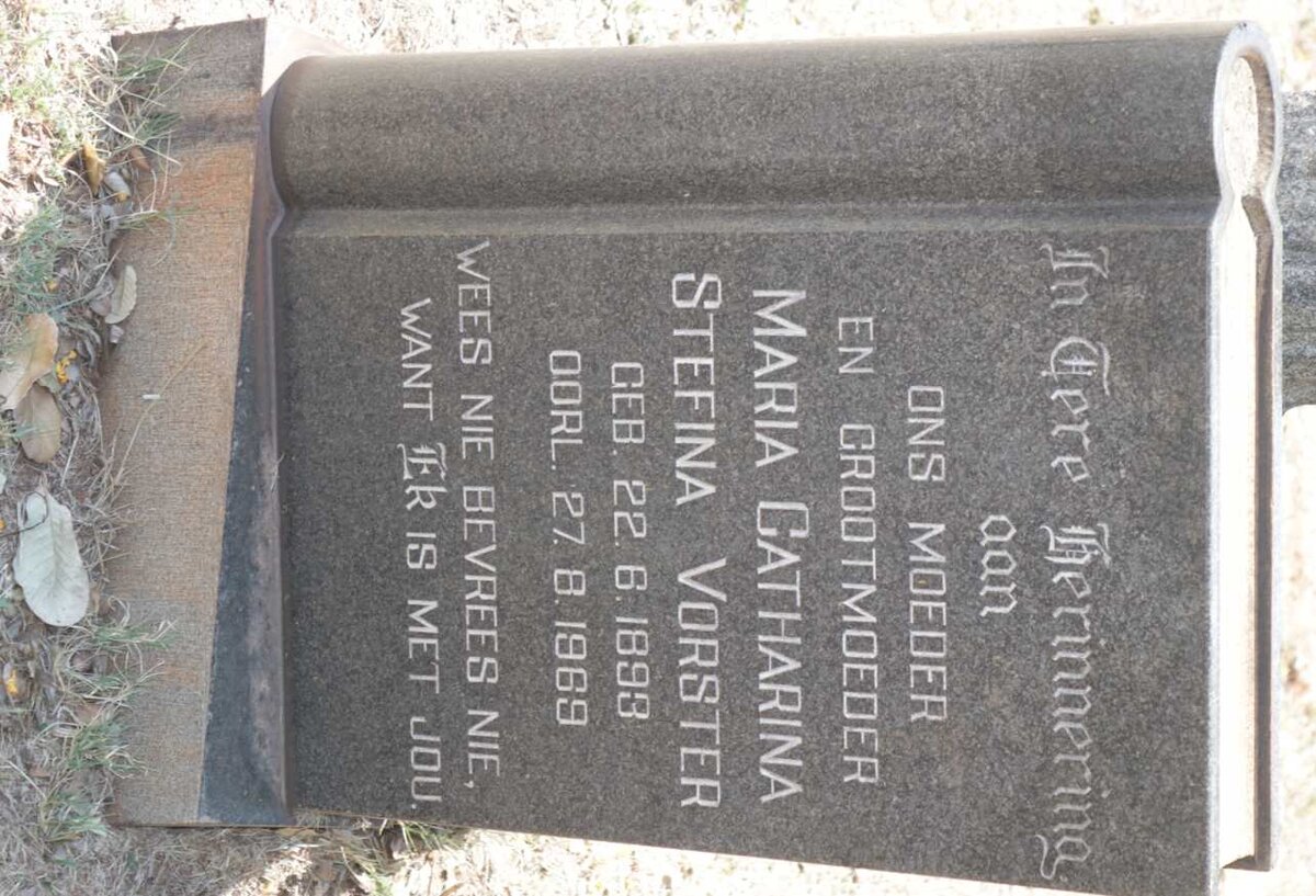 VORSTER Maria Catharina Stefina 1893-1969