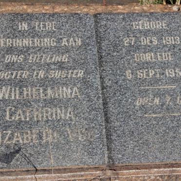 VOS Sarah Johanna nee MULLER 1886-1972 :: VOS Wilhelmina Cathrina Elizabeth 1913-1958 