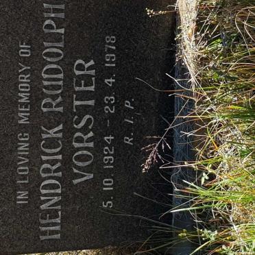 VORSTER Hendrick Rudolph 1924-1978