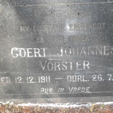VORSTER Coert Johannes 1911-1966
