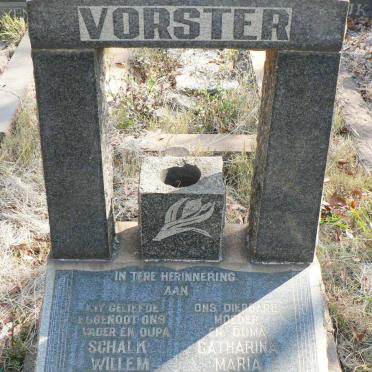 VORSTER Schalk Willem 1884-1962 &amp; Catharina Maria 1884-1967