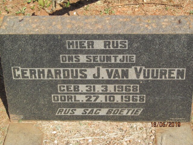 VUUREN Gerhardus, J. van 1968-1968