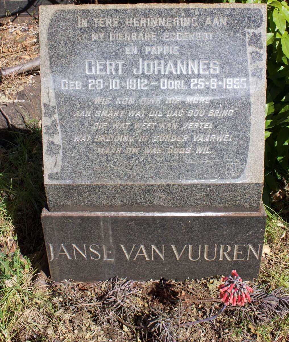 VUUREN Gert Johannes, Jansen van 1912-1955