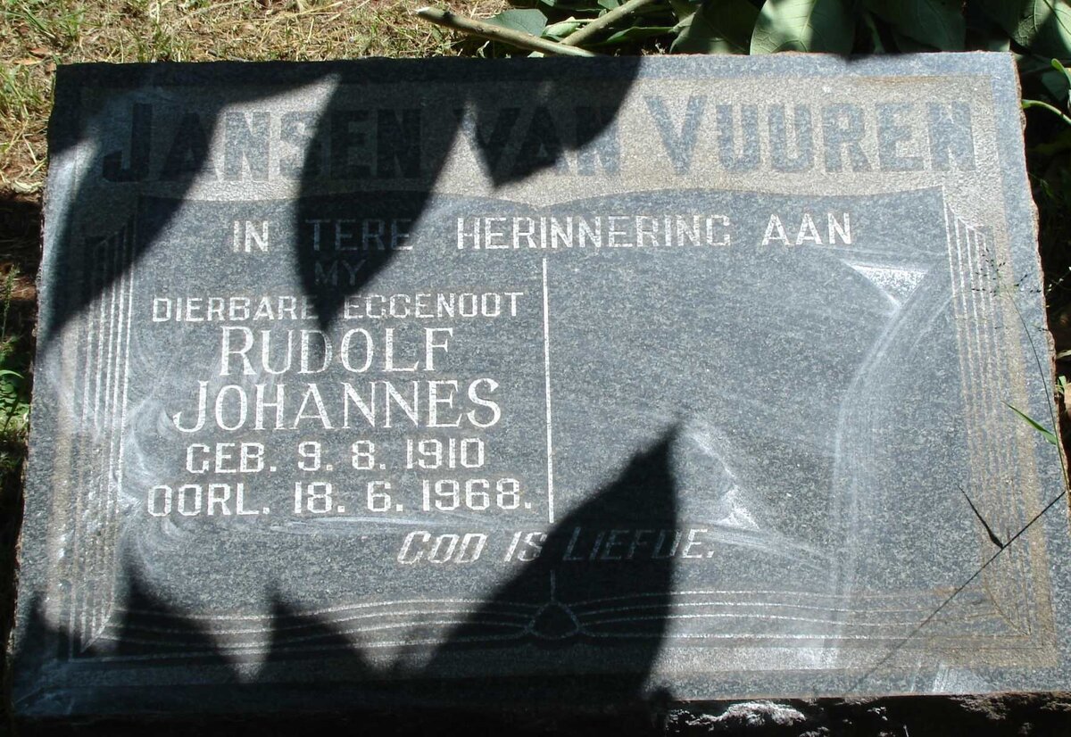 VUUREN Rudolf Johannes, Jansen van 1910-1968