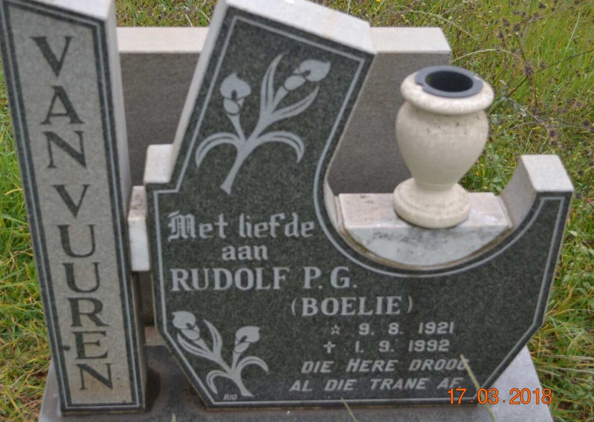 VUUREN Rudolf P.G., van 1921-1992