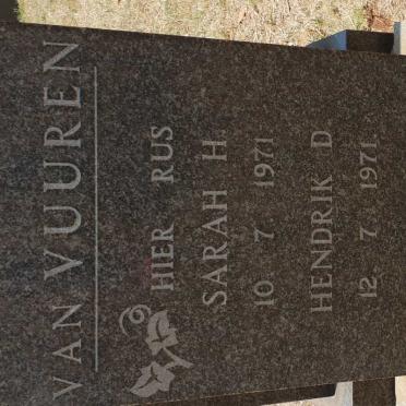 VUUREN Hendrik D., van -1971 &amp; Sarah H. -1971
