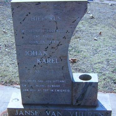 VUUREN Johan Karel, Janse van 1955-1985