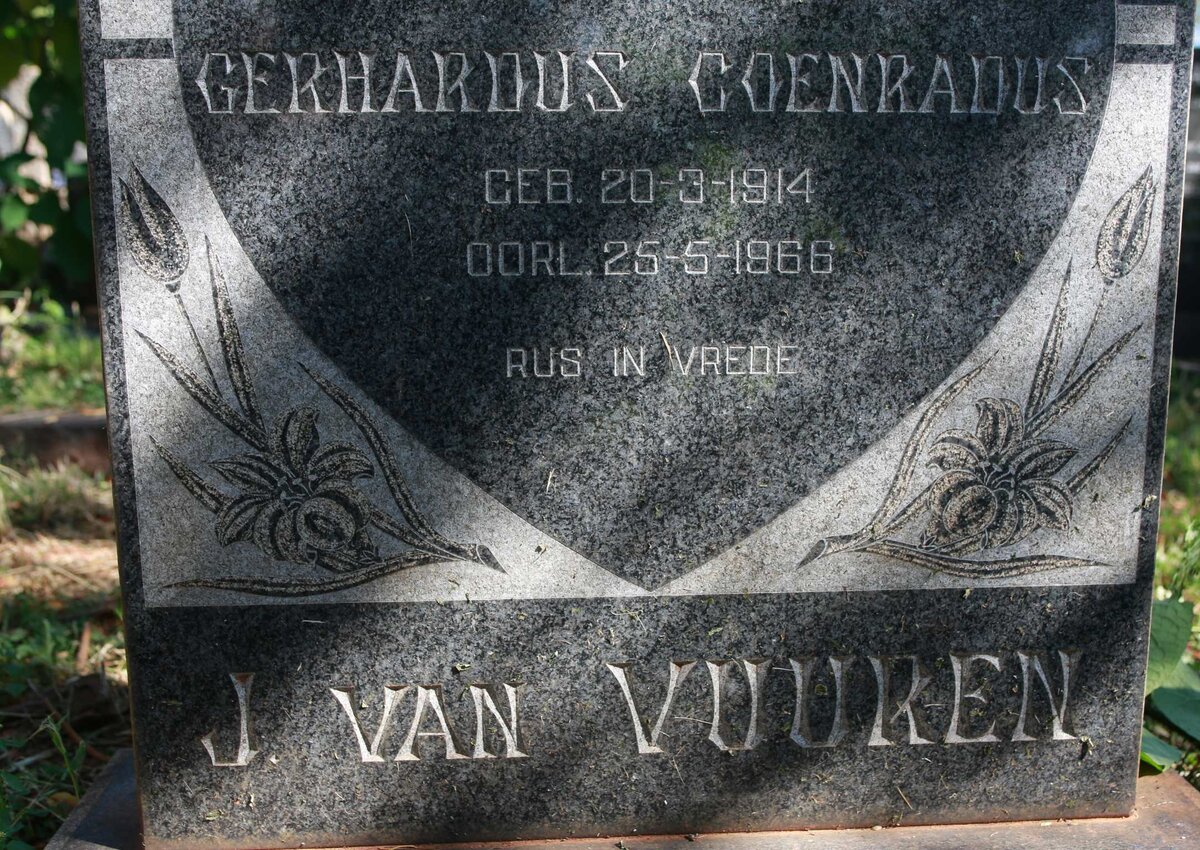 VUUREN Gerhardus Coenradus, J. van 1914-1966