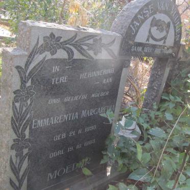 VUUREN Richard Benjamin, Janse van 1880-1963 &amp; Emmerentia Margaretha 1890-1963